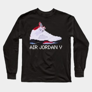 AIR JORDAN V RETRO PIXELATED ART SHOE COLLECTION Long Sleeve T-Shirt